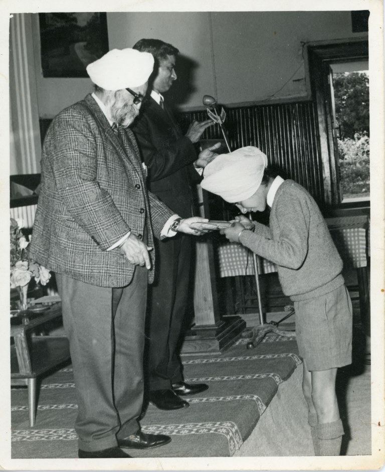Winning the General Knowledge Award at the State College of Education, Punjab, January 17, 1973. Courtesy of the Kang Family.