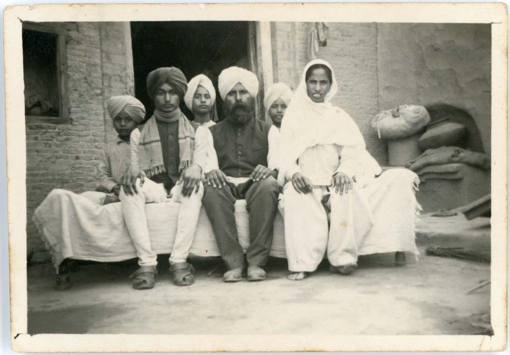 Khush's Family (Parents Appear in the Foreground on the Right), Rurkee, India, c 1950. Courtesy of the Khush Family.
