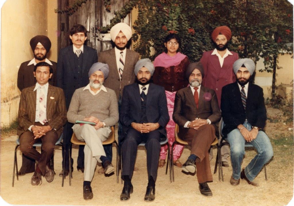 Student Union of the Government Medical College of Patiala (Kang Seated on the Right), Punjab, 1984. Principal Padma Shri Dr. Dhanwant Singh Is Seated in the Middle. Courtesy of the Kang Family.