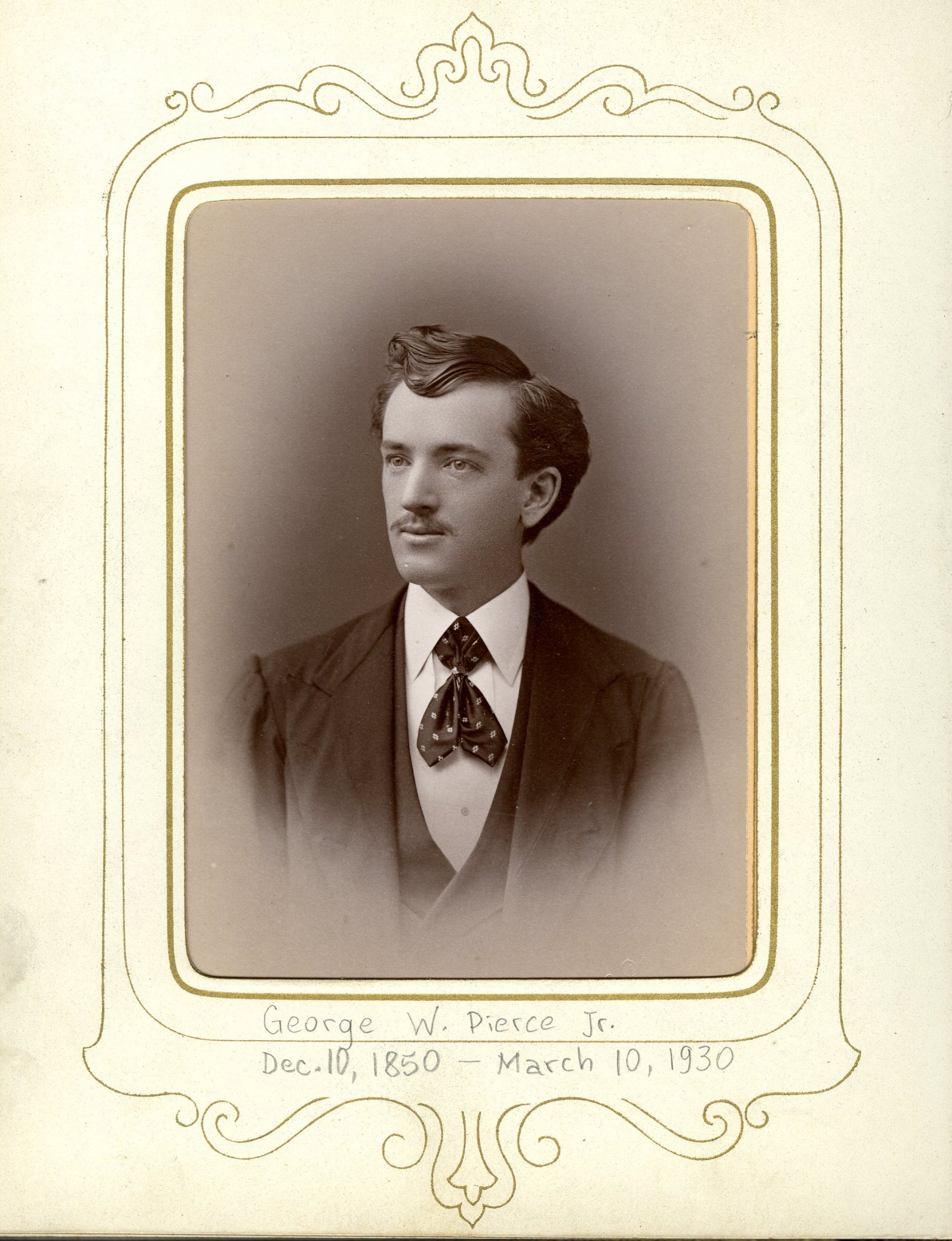 Photo of George W. Pierce Jr., 1875. Pierce Family Papers, Special Collections, University of California, Davis Library.