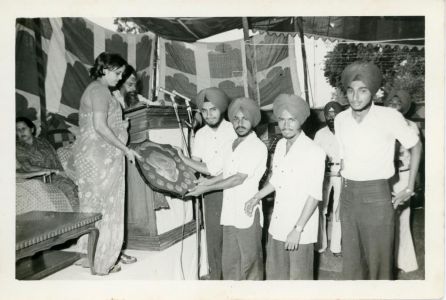 Jasbir Singh Kang Receiving An Award For Red Cross Volunteer Work, Patiala, Punjab, 1978. Courtesy of the Kang Family.