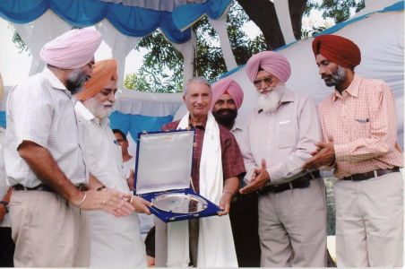 Amrik Singh Cheema Award by Young Farmers Association, Punjab, India, 2006.  Courtesy of the Khush Family.