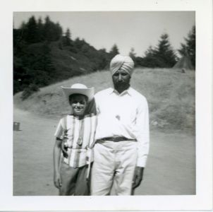 Hari Singh Everest with Boy, Circa Early 1960s.  Courtesy of the Everest Family.