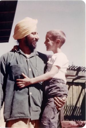 Hari Singh Everest with Boy, CA, Circa 1960s.  Courtesy of the Everest Family.