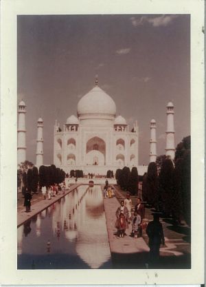Tumber Family (On the Right), Taj Mahal, Agra, India, 1960.  First Trip Back to India.