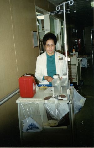 Harbans Sekhon, Nursing, 1990. Courtesy of Mrs Harbans Sekhon.