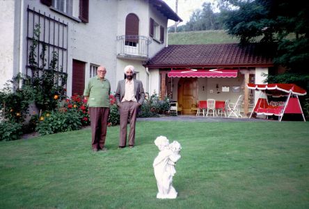 Dr Harcharan Singh Kang with Host, Switzerland, c 1974. Courtesy of the Kang Family.