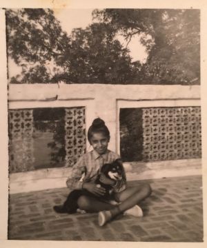 Jasbir Singh Kang with His Dog, Lucy Black. Patiala, Punjab, c Early 1970s. Courtesy of the Kang Family.