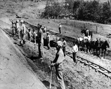 Pacific & Eastern Railroad Construction, Circa 1909