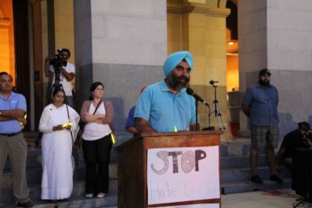 Wisconsin Sikh Temple Vigil at the California State Capitol, Sacramento, CA, August 10, 2012. Courtesy of the Kang Family.