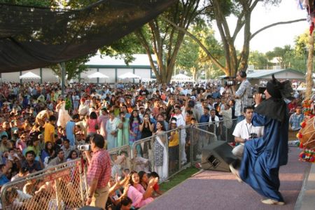 Mela Crowd, Jazy B Artist, Punjabi American Festival.  Courtesy of the Punjabi American Heritage Society.