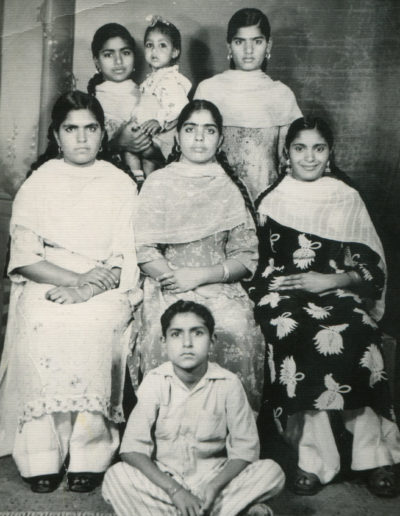 Harbhajan with family in Punjab, India, 1956.