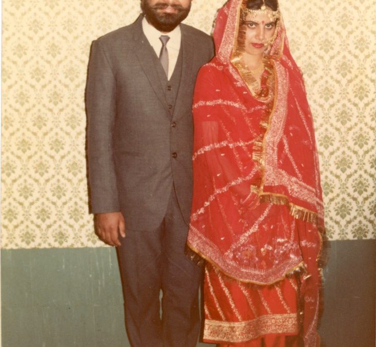 Jasbir and Sukhjit—Wedding Photo Vertical, Punjab circa 1986